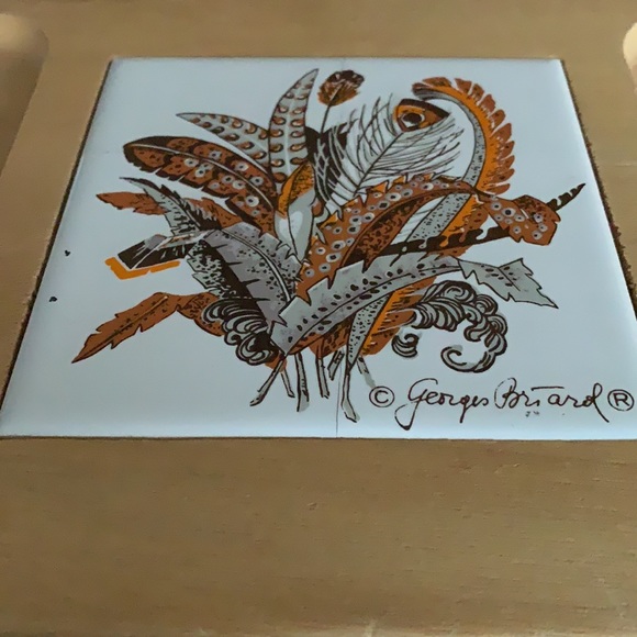 Vintage George’s Briard cheese and cracker tray - Picture 7 of 12